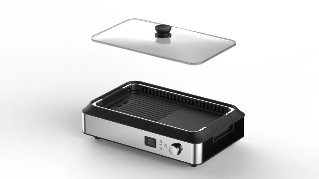 Table Electric Flat Plate Griddle Grill Smokeless Pan