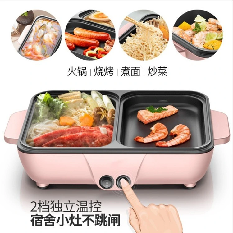 Double Sided Non-Stick Non Stick Multipurpose Electric Hot Plate Cooker Electric Grill Pan Two Side Electric Cooking Pan Multi Double Sided Electric Grill Pan