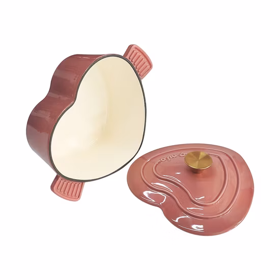 New Design Enameled Large Shallow Cookware Cast Iron Cooking Pot